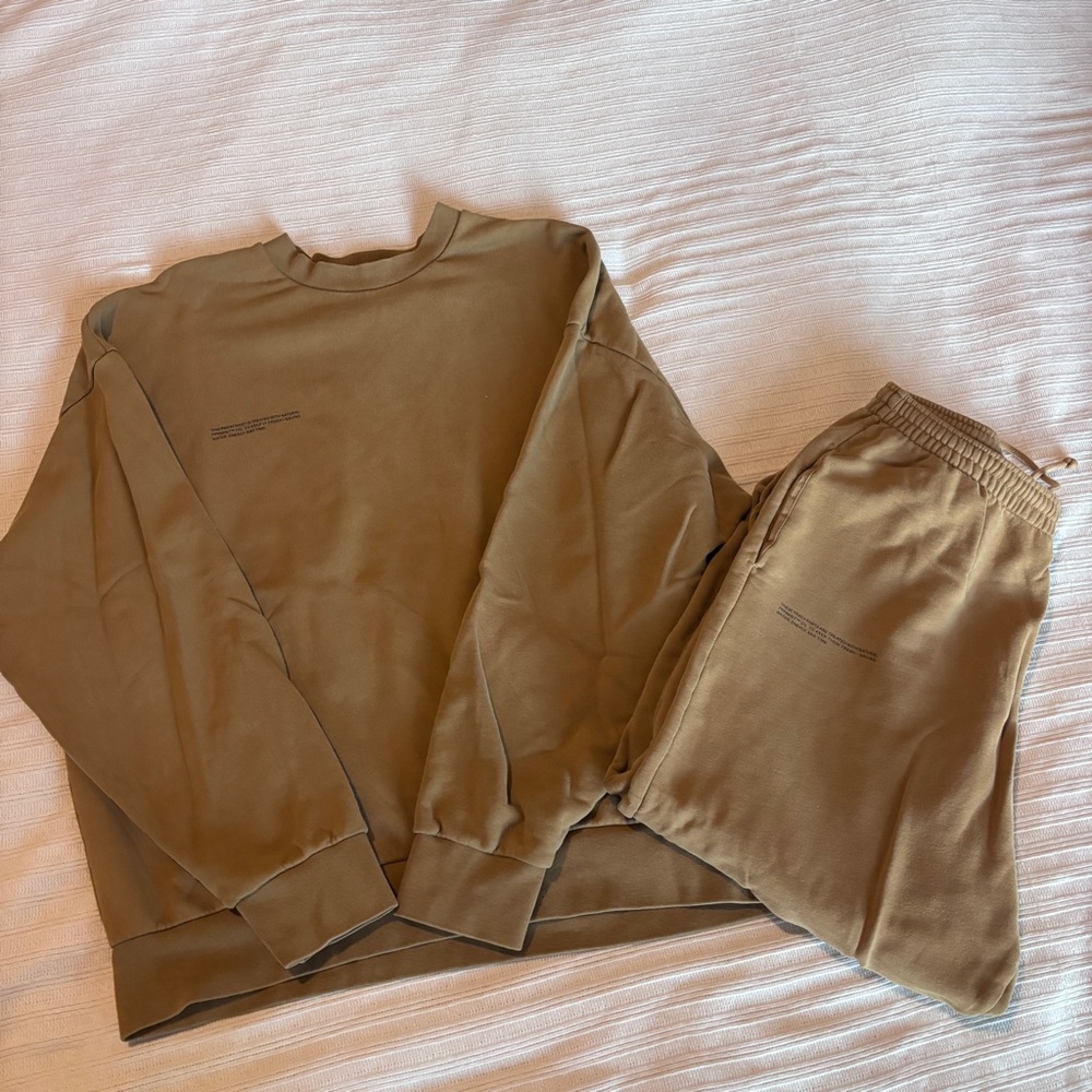 Pangaia Tan Pajama set Relaxed Fit intimates